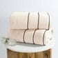 Timberlake Lavish Home Zero Twist 2-Piece Towel Set in Bone and Black, , large