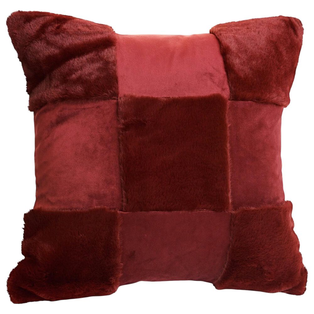 Accents De Ville 17" Square Throw Pillow in Burgundy, , large
