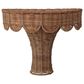 Creative Coop Heirloom 10.25" x 13.75" Hand-Woven Rattan Scalloped Wall Shelf in Natural, , large