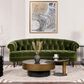 Jennifer Taylor Home La Rosa Stationary Sofa in Olive Green Velvet, , large