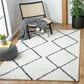 Safavieh August Shag AUG572A 9" x 12" Ivory and Black Area Rug, , large