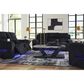 Ashley Forest Lake Power Reclining Loveseat with Console and Adjustable Headrest in Black Velvet, , large