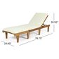 Hearth and Haven Ariana Outdoor Wood Chaise Lounge with Cushions in Teak, , large