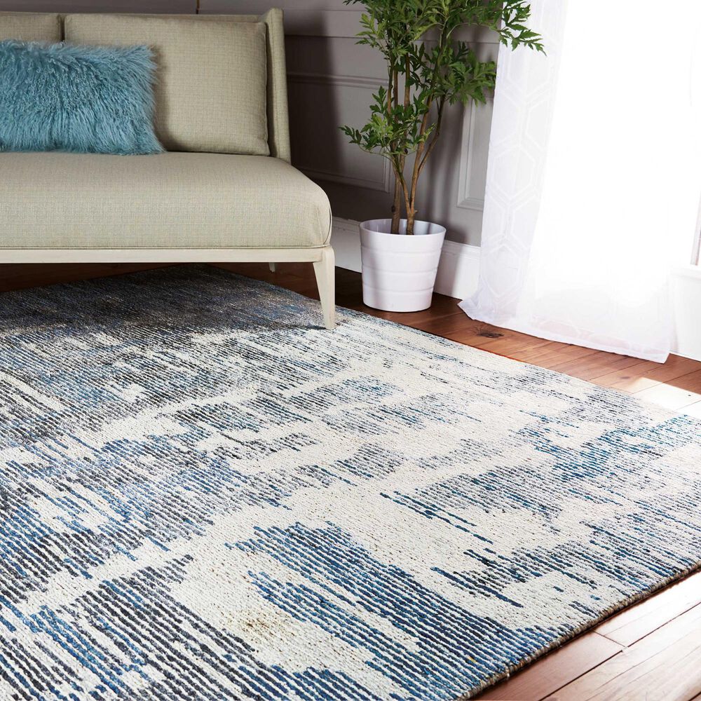 Nourison Ellora ELL01 9&#39;9&quot; x 13&#39;9&quot; Blue Area Rug, , large