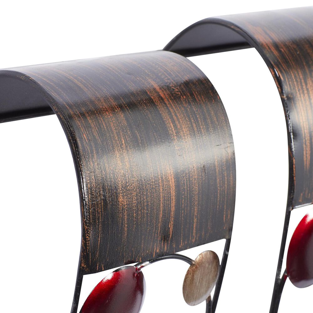 Maple and Jade 24&quot; Indoor/Outdoor Wall Mount Candle Holder in Brown, Red, Silver, Blue and Yellow &#40;Set of 2&#41;, , large