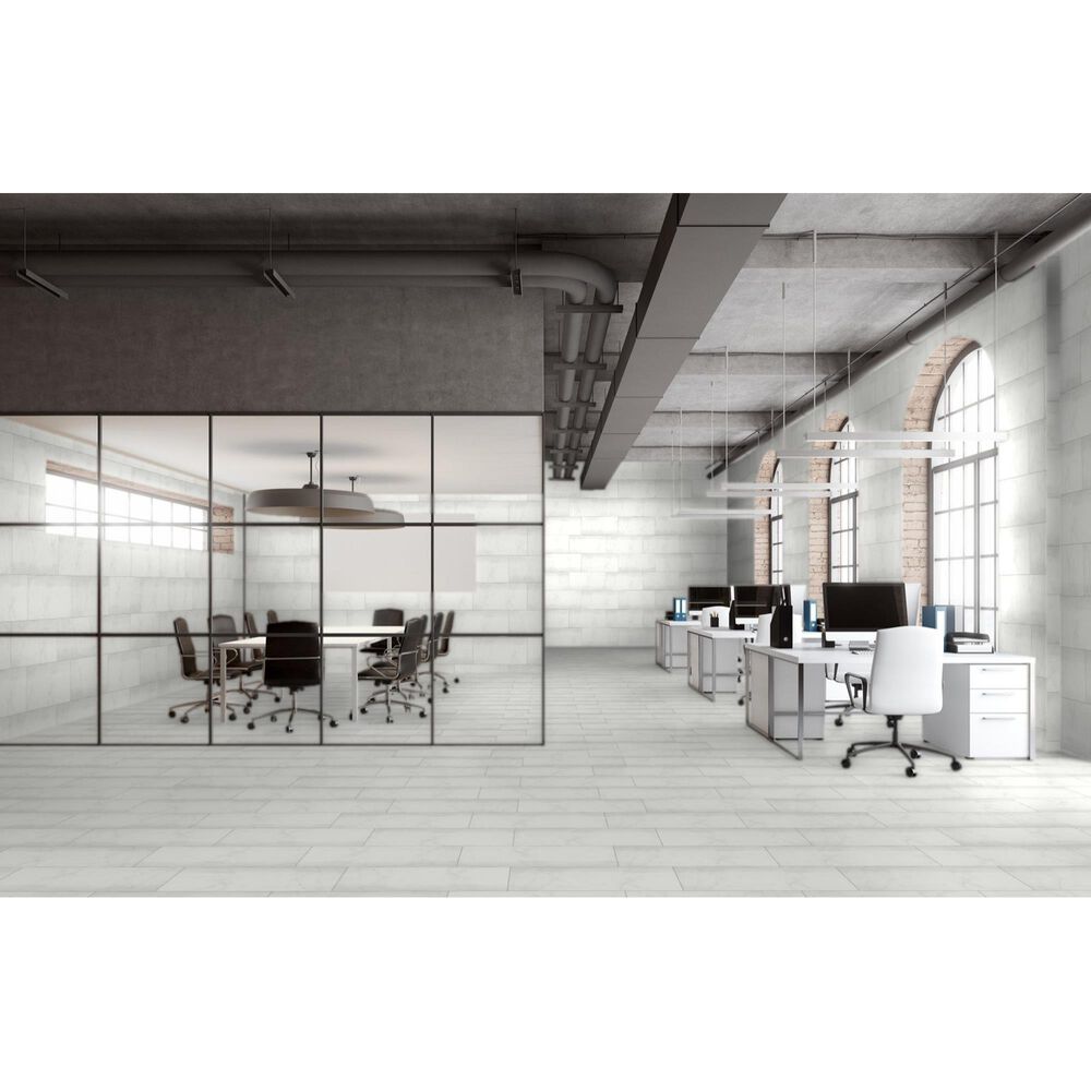 Emser Sterlina White 12&quot; x 24&quot; Polished Porcelain Tile, , large