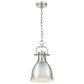 Golden Lighting Duncan 1-Light Small Pendant with Chain in Pewter, , large
