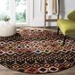 Safavieh Amsterdam AMS108P-5R 5"1" Round Black/Multi Area Rug, , large