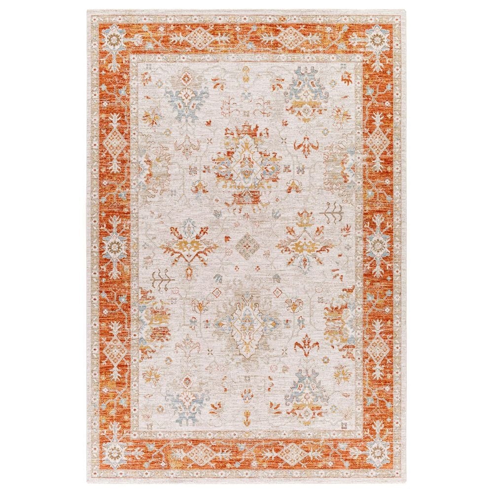 Surya Avant Garde AVT-2312 9" x 12"1" Orange, Blue and Beige Area Rug, , large