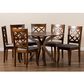 Baxton Studio Jana 7-Piece Dining Set in Grey/Walnut Brown, , large