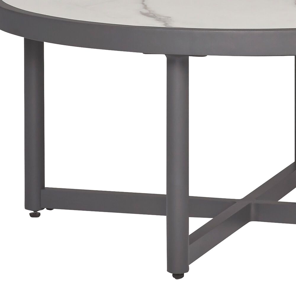 Ashley Ocean Beach Round Cocktail Table in Gray, , large