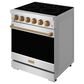 Thor Kitchen Gordon Ramsay 4.6 Cu. Ft. Professional Freestanding Electric Range with Bronze Handle Kit in Stainless Steel, , large