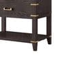 Lexora Home Norwalk 36" Single Bathroom Vanity in Brown Oak with White Carrara Marble Top and Rectangle Sink, , large