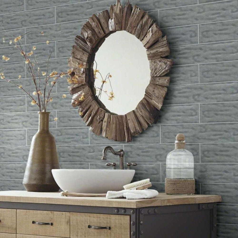 Shaw Geoscape Light Grey 4" x 16" Ceramic Wall Tile, , large
