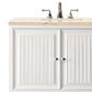 James Martin Vanities Athens 36" Single Bathroom Vanity in Glossy White with 3 cm Carrara White Marble Top and Rectangular Sink, , large