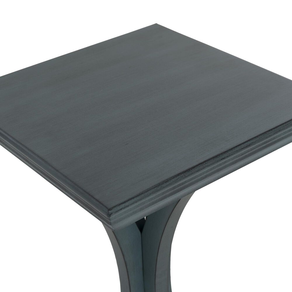 Linden Boulevard Dylan Sculptural Pedestal End Table in Blue, , large