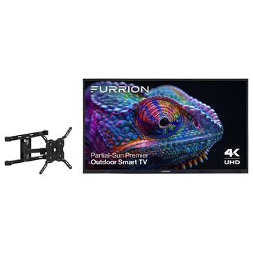 Furrion Aurora 65" Partial-Sun Premier 4K LED - Outdoor Smart TV with Full Motion Mount in Black, , large