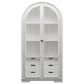 Rustic Imports Julia Curved 6-Drawer Hutch in Aged Grey and White, , large