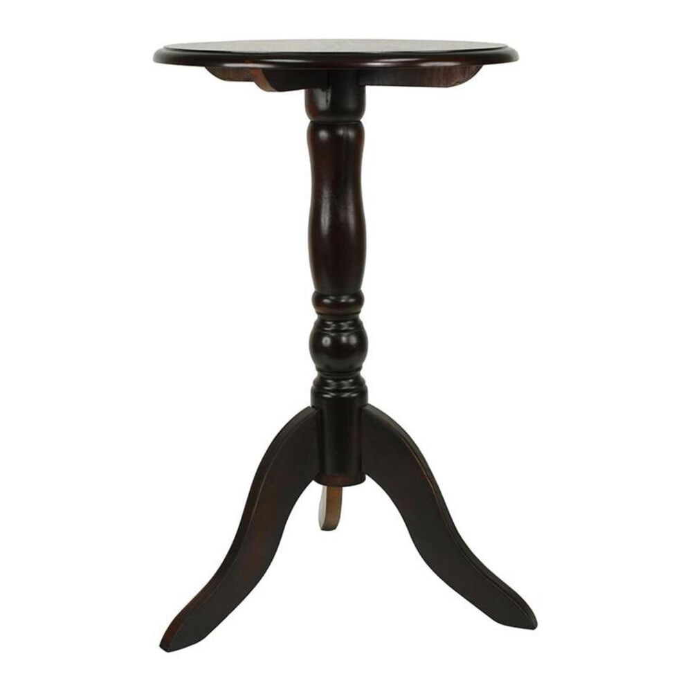 Decor Therapy Aged Cherry Simplify Pedestal Accent Table, , large