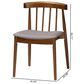 Baxton Studio Wyatt Side Chair with Grey Cushion in Walnut Brown (Set of 2), , large