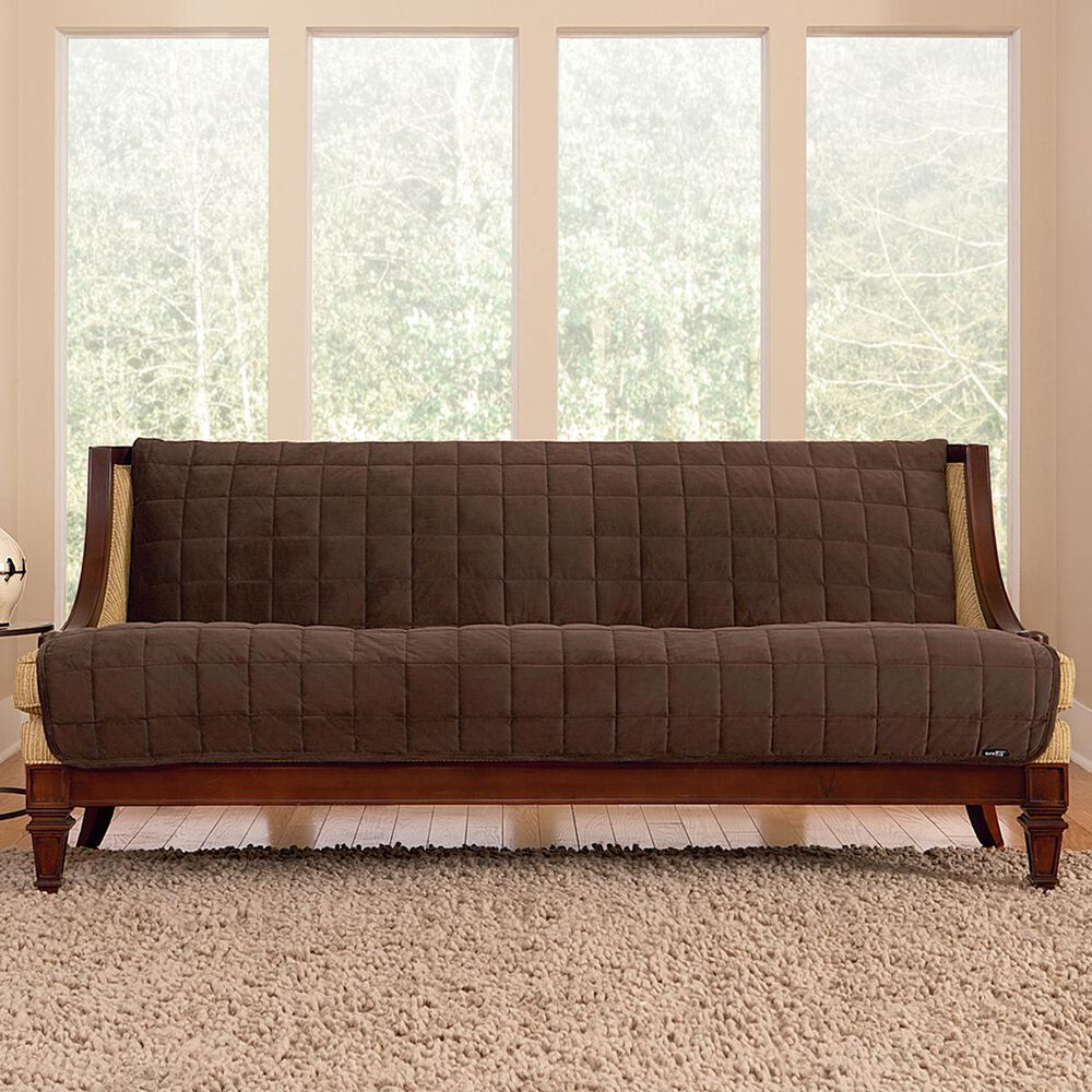 Surefit Deluxe Armless Sofa Pet Cover in Chocolate, , large