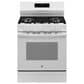 GE Appliances 30" Freestanding Gas Range with 5 Burners in White, , large