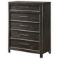 Crown Mark Ethel 5 Piece King Bedroom Set in Dark Brown, , large