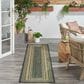 Nourison Horizon HOZ03 Green 2" x 6" Indoor/Outdoor Runner, , large