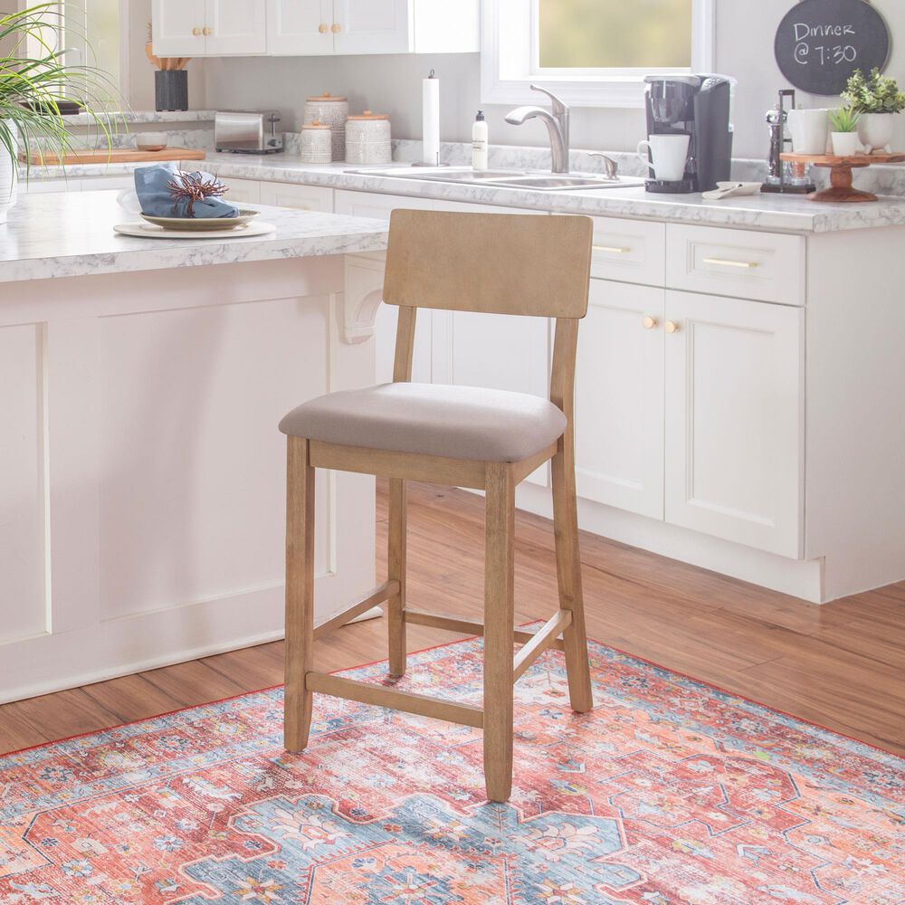 Linon Home Decor Jorissen Counter Stool in Grey Wash, , large