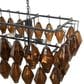 Four Hands Adeline 52" Rectangular Chandelier in Amber Glass and Antiqued Iron, , large