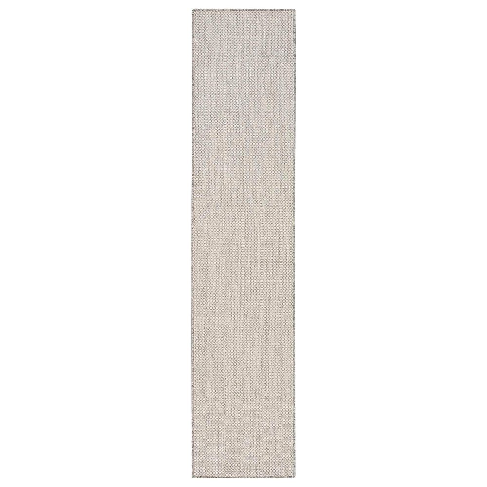 Nourison Courtyard Ivory and Silver 2&#39;2&quot; x 16&#39; Indoor/Outdoor Runner, , large