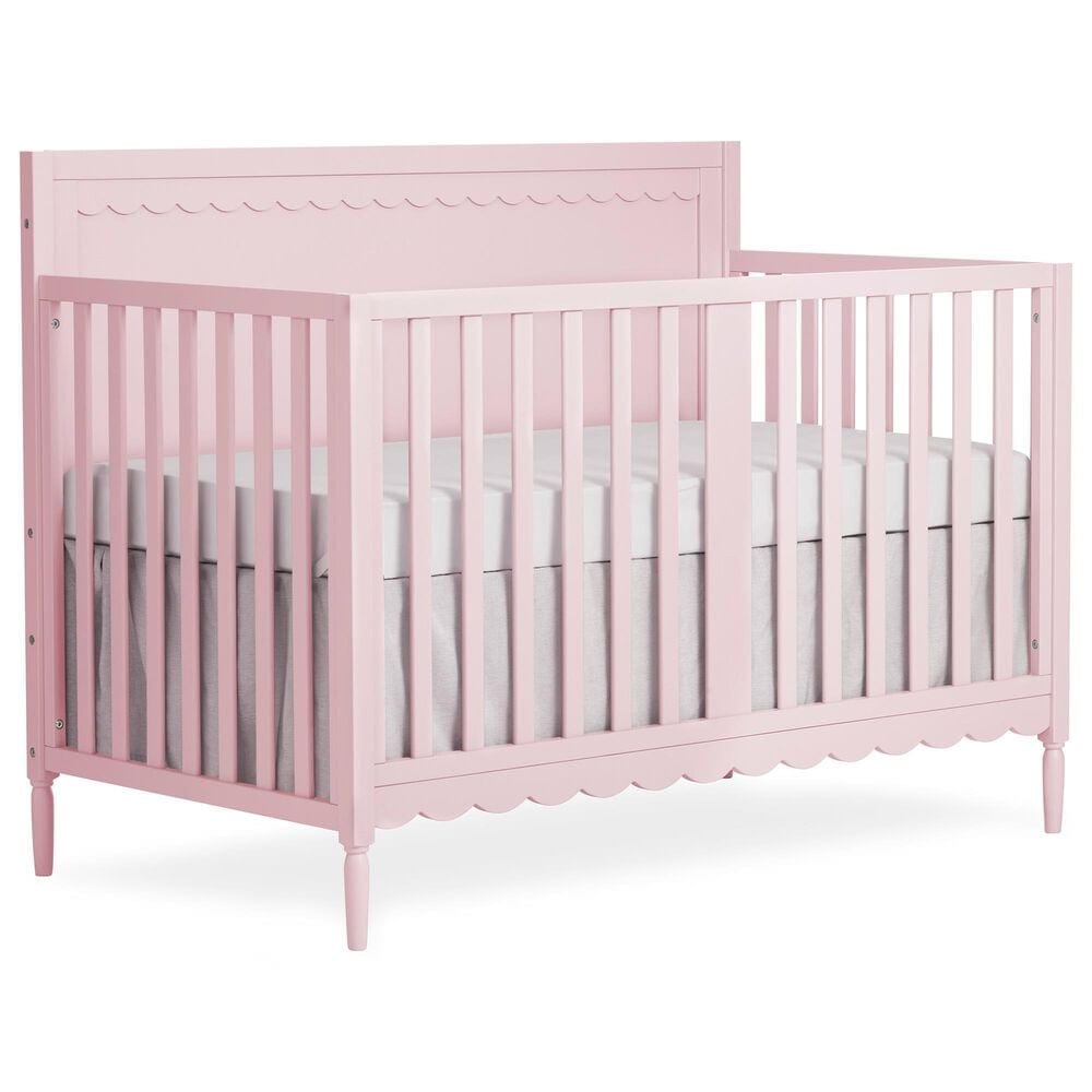 Evolur Ava Scallop Convertible Crib in Pink, , large