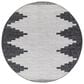 Surya Eagean EAG-2356 Black, Off-White and Charcoal 7"10" Round Indoor/Outdoor Area Rug, , large