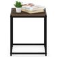 HOMLUX 1-Tier End Table in Columbia Walnut and Black, , large