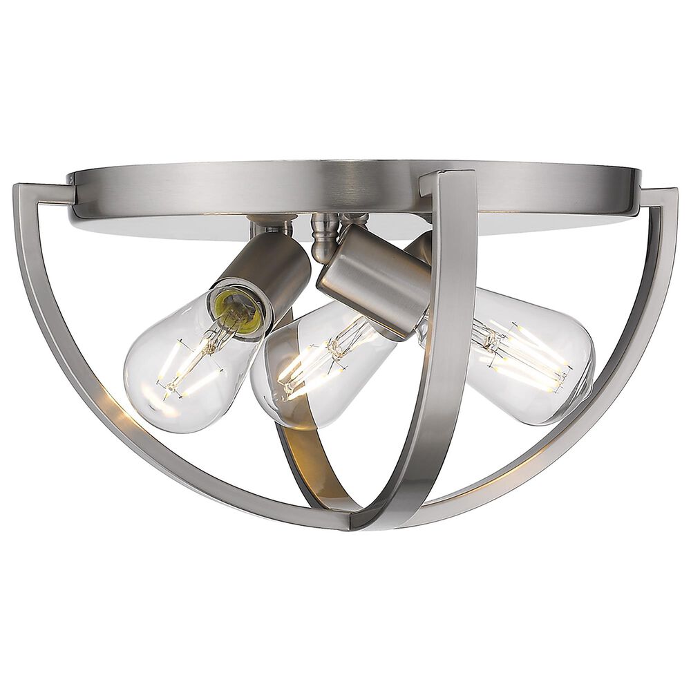 Golden Lighting Colson 15" Flush Mount in Pewter, , large