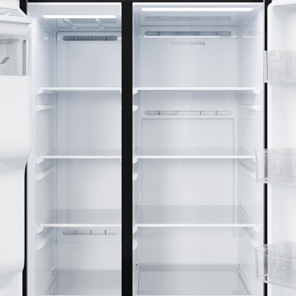 GE Appliances 28 Cu. Ft. Side-By-Side Refrigerator with Extra Tall Dispenser and In-Door Icemaker in Black, , large