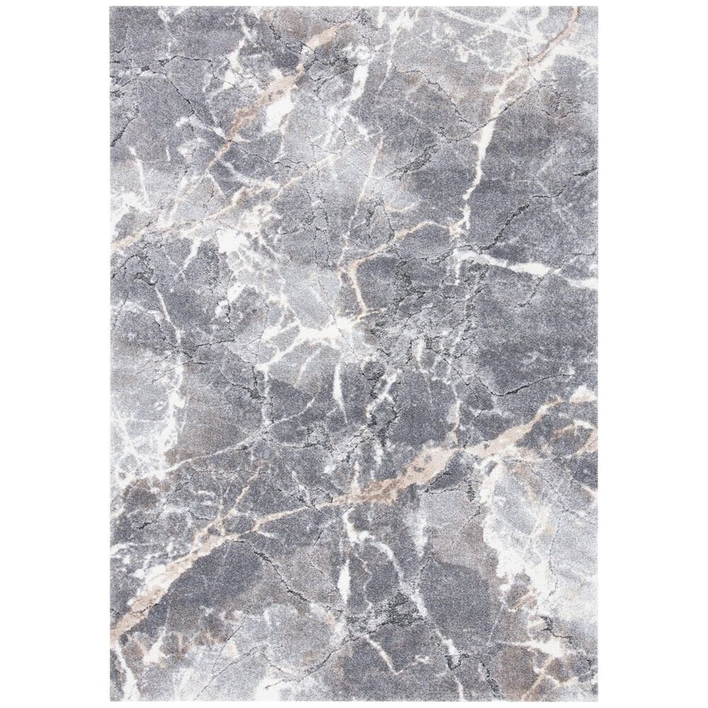 Safavieh Cyrus Shag CYR114G 4"5" x 6"5" Grey and Beige Area Rug, , large
