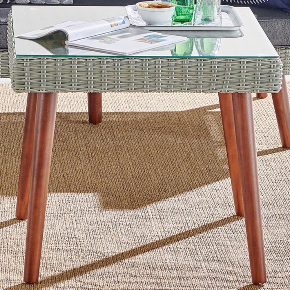 Bolton Furniture Albany 26" Outdoor Coffee Table in Brown, , large