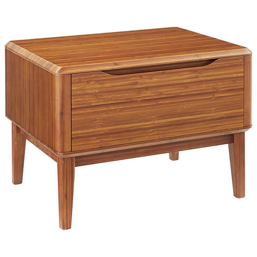 Natural Bamboo Furnishings Currant King Bedroom and Two Nightstands in Amber, , large