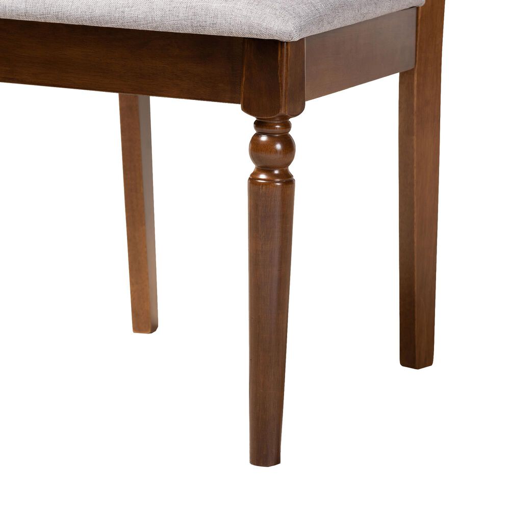 Baxton Studio Lylah Dining Chair in Grey and Walnut &#40;Set of 4&#41;, , large
