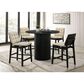 Pacific Landing Hamlyn Round Counter Height Dining Table in Black - Table Only, , large