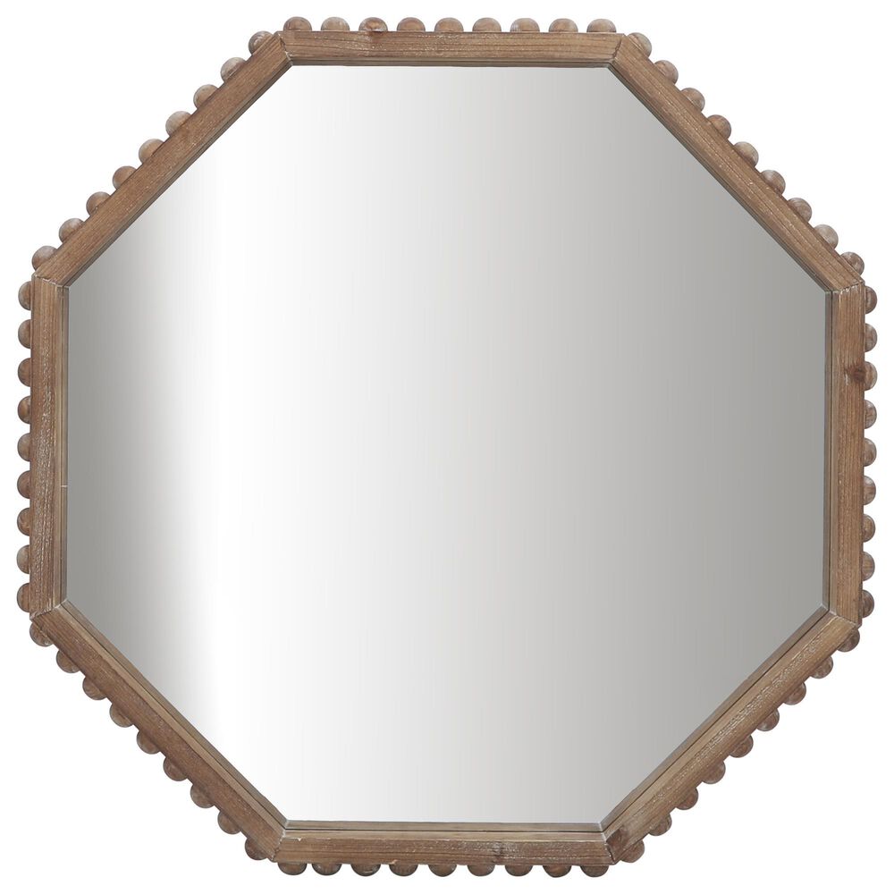 Sagebrook Home 32" Octagon Mirror in Brown, , large