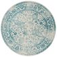Safavieh Adirondack ADR109D 6" Round Ivory and Teal Area Rug, , large