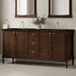 James Martin Kinnsden 72" Double Bathroom Vanity in Sable Oak with 3 cm Phantome Eclos Top and Rectangular Sinks, , large