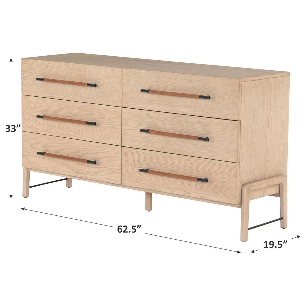 Four Hands Rosedale 6-Drawer Dresser in Yucca Oak, , large