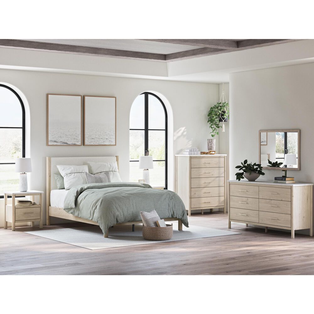 Ashley Cadmori 1-Drawer Nightstand in Brown and White, , large