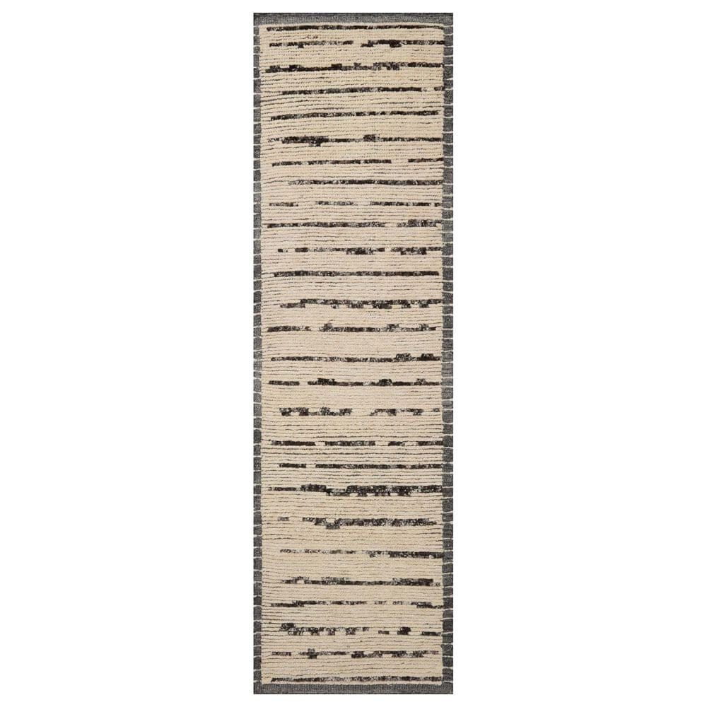 Amber Lewis x Loloi Briyana 2"6" x 13"6" Natural and Black Runner, , large