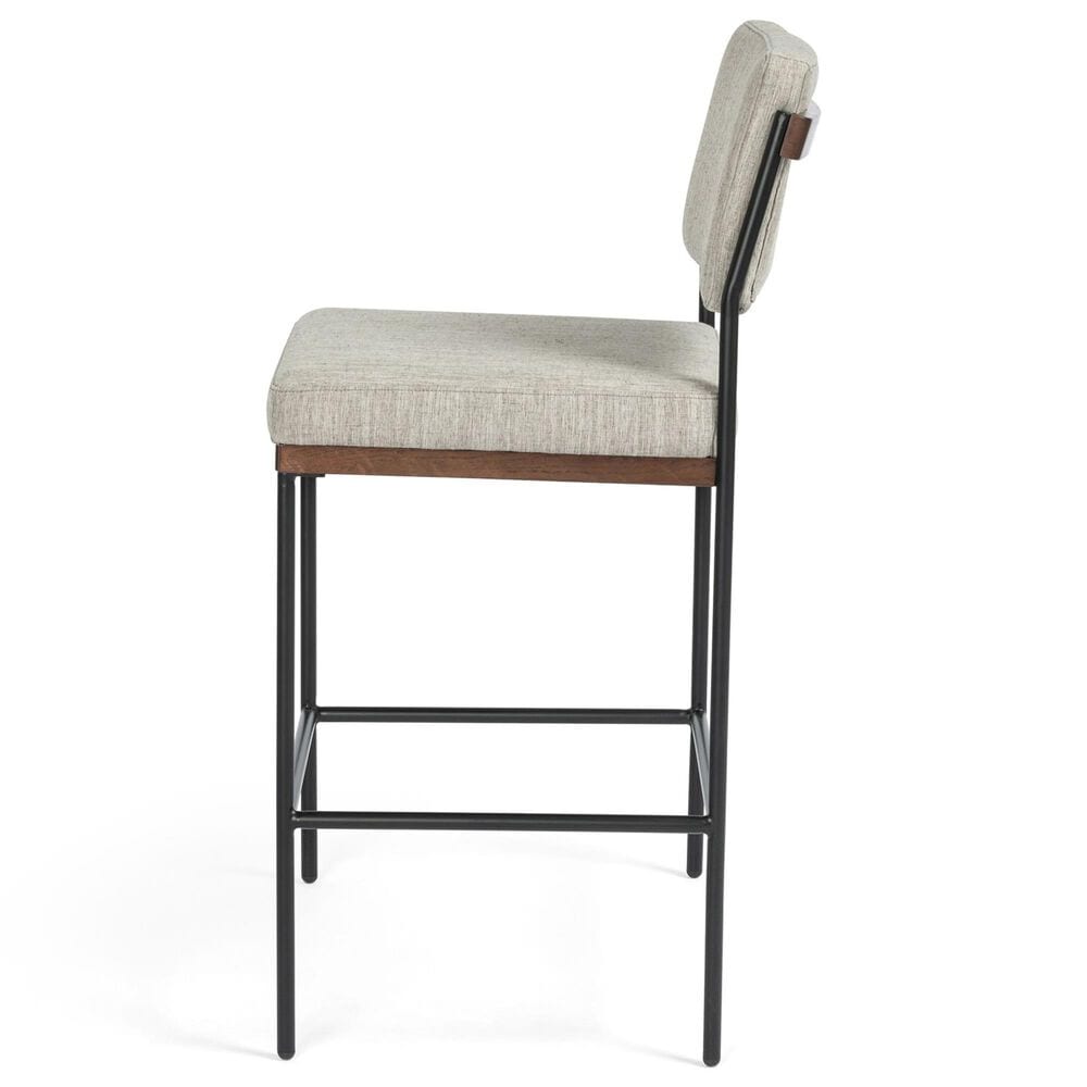 Four Hands Benton Bar Stool in Almond Oak and Midnight, , large