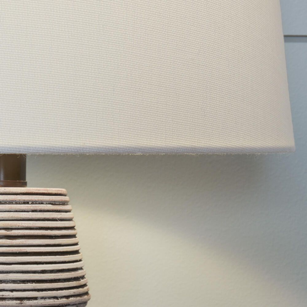 Ashley Jairburns Table Lamp in Distressed Brick Red and White &#40;Set of 2&#41;, , large