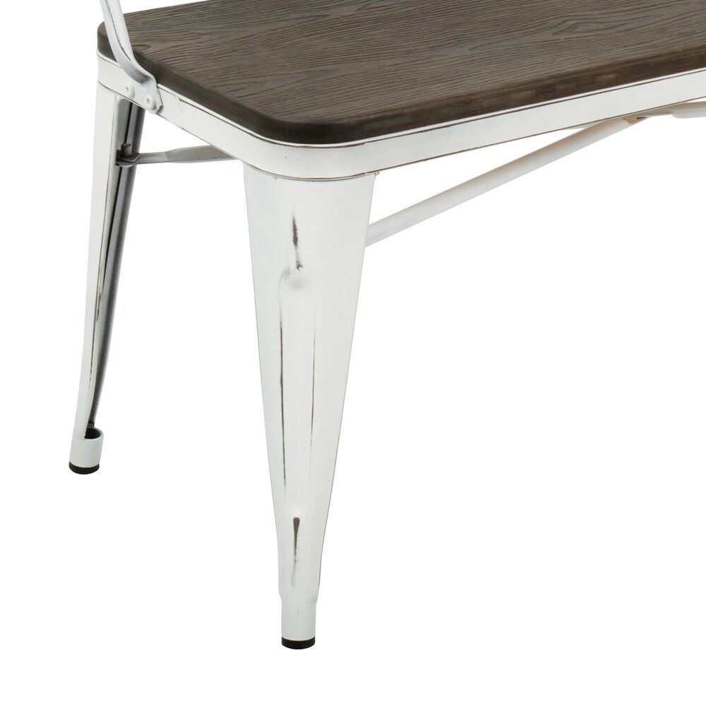 Lumisource Oregon Bench in Espresso and White, , large